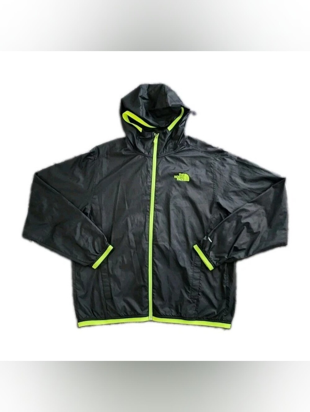 The North Face Men's Cyclone Wind Hoodie Black Jacket Lightweight Size Large